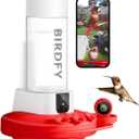 Birdfy Hummingbird Feeder with Dual Cameras AI Identify - 2K HD Smart Cameras, Close-Up Bird Video/Live Watching & Instant Notifications, Ant Moat & Leakproof - 20oz