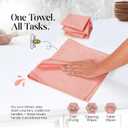 Orange Honeycomb Kitchen Towels 5 Pack, 16x26 Inch, 100% Cotton, Quick Drying, Soft & Absorbent, Reusable, Washable Dish Towels for Drying, Cleaning, Kitchen & Dining Use
