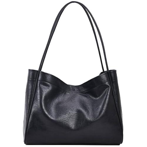 Women's Black Leather & Vegan 2025 Large Tote & Hobo Bag Women's Black Leather & Vegan 2025 Large Tote & Hobo Bag