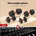 Adjustable Dumbbell, 20/30/40/60/80lbs Dumbbells Set, 4-in-1 Free Weights for Women/Men Workout Equipment Used as Barbell/Kettlebells/Push up Stand for Home Gym
