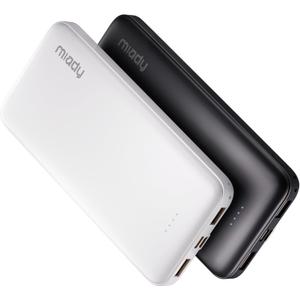 Miady 2-Pack 10000mAh Dual USB Portable Charger, USB-C Fast Charging Power Bank, Backup Charger for iPhone 15/14/13, Galaxy S23/22, Pixel and etc