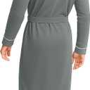 NY Threads Men's Robe Cotton Blend Knit Bathrobe (Gray, M)