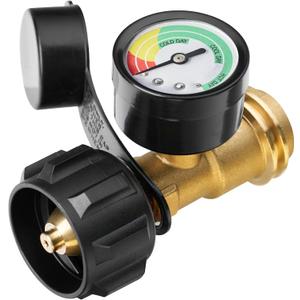 Propane Tank Gauge, 3 Colors Coded Universal for Cylinder, Grill, Heater, RV Camper and More, 5-40 Pound LP Tank Gas Level Indicator, QCC1 / Type 1 Connection
