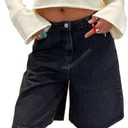 Women Y2K Baggy Denim Shorts Loose Mid Rise Cargo Long Jean Shorts Summer Wide Leg Distressed Carpenter Jorts at Amazon Womens Clothing store Small