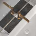 Faucet Mat for Kitchen Sink, Diatomite Stone Drying Sink Protectors, Bathroom Faucet Splash Guard, Quick Dry Water Absorbing, Non-Slip Stone Tray for Kitchen Counter, Grey, 23.6" x 3.9" (Gray)