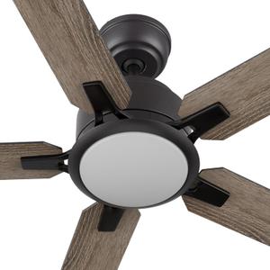 Smart Low Profile Ceiling Fan with Lights, DC 10 Speeds Smart Ceiling Fan with Remote, 3 Light Colors Dimmable Flush Mount, Compatible with Alexa, Siri & Google Home, 52 inches, Light Wood