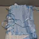 SZIVYSHI Corset Tops for Women, Bustier Shapewear Lingerie, Lace Waist Push Up Bodysuit (X-Large, Crystal Blue)