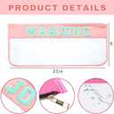 American Mahjong Tile Bag with Zipper,Empty Clear Waterproof Mahjong Bags,Mahjong Accessories and Gifts for Game Lover Gift Travel (Pink)