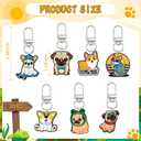 30 PCS Puppy Dog Keychains Cute Animals Ornament Goodie Bag Fillers Item Birthday Party Favors Backpack Key Decorations Rewards Dog Theme Supplies