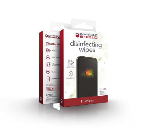INVISIBLE SHIELD DISINFECTING WIPES 10 Wipes Per Pack, 2 Packs