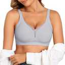 As Fairy Women’s Sexy Deep V Mesh Wireless Bra Seamless Bralettes, Soft Support Breathable Comfort Daily Wear Brassiere 38A