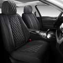 Full Coverage Leather Car Seat Covers Full Set,Wateroroof Seat Covers for Cars,Trucks,Sedans,Luxury Black Seat Cover,Car Seat Protector,5 Seats Car Seat Cushion