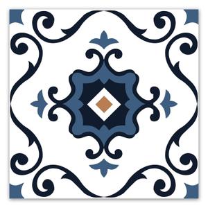 WOWSTAR 30-Pack Peel and Stick Floor Tiles, 12 x 12in Vinyl Flooring Tiles, Self-Adhesive Waterproof Flooring Planks for Kitchen, Dining Room, Bedrooms, 30 Sq. Ft - Blue Flower Texture