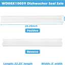WD08X10059 Dishwasher Seal Compatible with GE Dishwasher Door Seal for Short Bottom Door Replace AP3860882 1168254 AH1018448 EA1018448 PS1018448 GLD5750N10CS EDW5000L00BB PDW7880V00SS (White 1 PACK)
