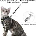 Cat Harness and Leash for Walking, Retractable Cat Harnesses and Leash Set Escape Proof, Breathable Soft Kitten Small Large Harness for Travel Training and Walking, Black, XXS (XXS(chest:8.1"-13.0"))