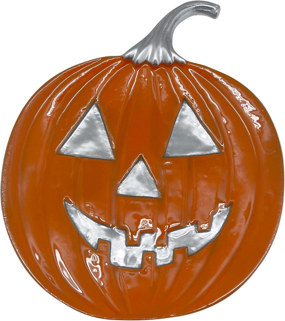 Orange Jack O Lantern Platter