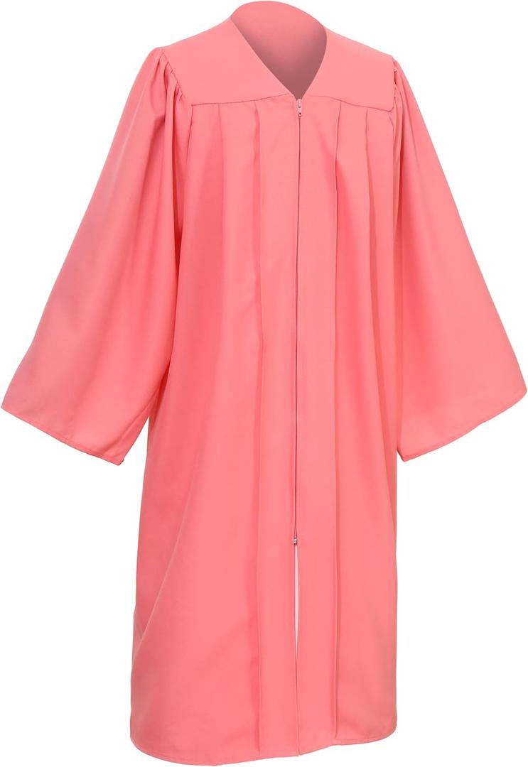Unisex Matte Graduation Gown for High School and Bachelor Choir Robes for Church (51, Pink)