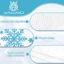 JarThenaAMCS Christmas Hand Towels Winter Blue Snowflake Embroidered Cotton Bathroom Towel Absorbent Bath Towel for Holiday Hand Drying Cleaning Cooking, 29.5 x 13.7 Inch, 2Pcs