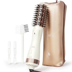 Hair Trends 1.5 Inch Barrel Round Brush Blow Dryer (2.8’’ Plus Bristles), Negative Ionic One Step Volumizer Dryer, 4-in-1 Hot air Brush-Not for Europe Travel