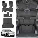 Floor Mats Compatible with 2024 2025 2026 Kia EV9 6&7 Seats Cargo Liner Cargo Mat Trunk Mat Trunk Liner Back Seat Cover Protector EV9 Accessories (Floor Mats+Trunk Mat with Backrest Mat)