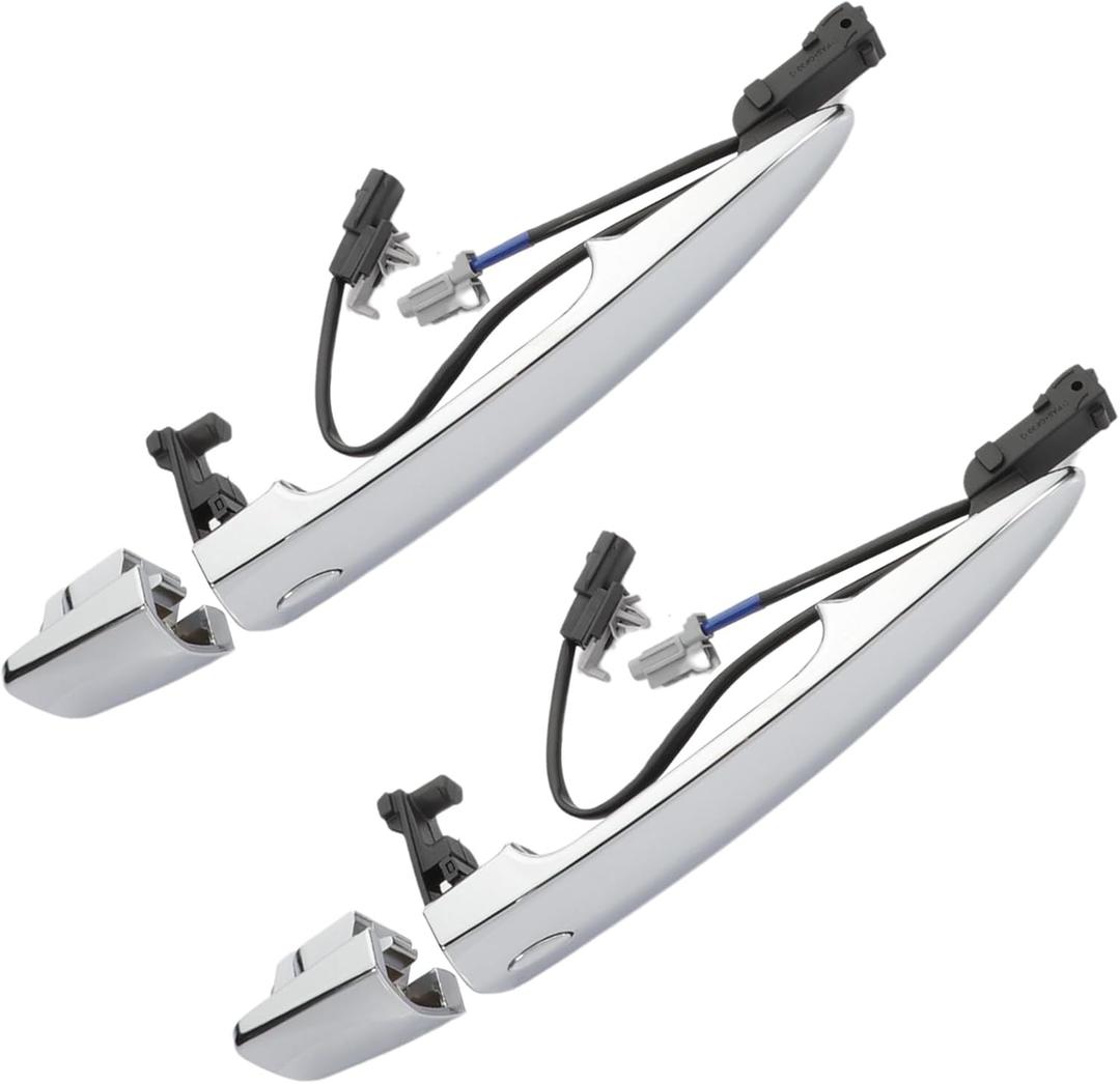 Pair Exterior Door Handle Chrome Compatible for Sentra 2013-2018 Murano Maxima 2009-2014 Leaf 2011-2017 Door Handle Left Right W/Sensor Smart Keyless Entry System 806469N00A 80640-9N00A