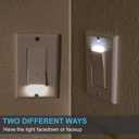 10 Pack SOZULAMP Light Switch with LED Night Light 15Amp 120/277Volt Rocker Single Pole Wall Switch, Automatic On/Off Sensor