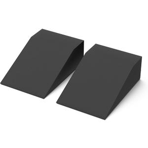 StrongTek Yoga Foam Wedge Blocks (Pair) Soft Wrist Wedge, Supportive Foot Exercise Accessories, Balance, Strength, Stretch, Pilate, Fitness, Squat, Pushup, Plank, EVA Riser Block (6"-Standard (BLACK))