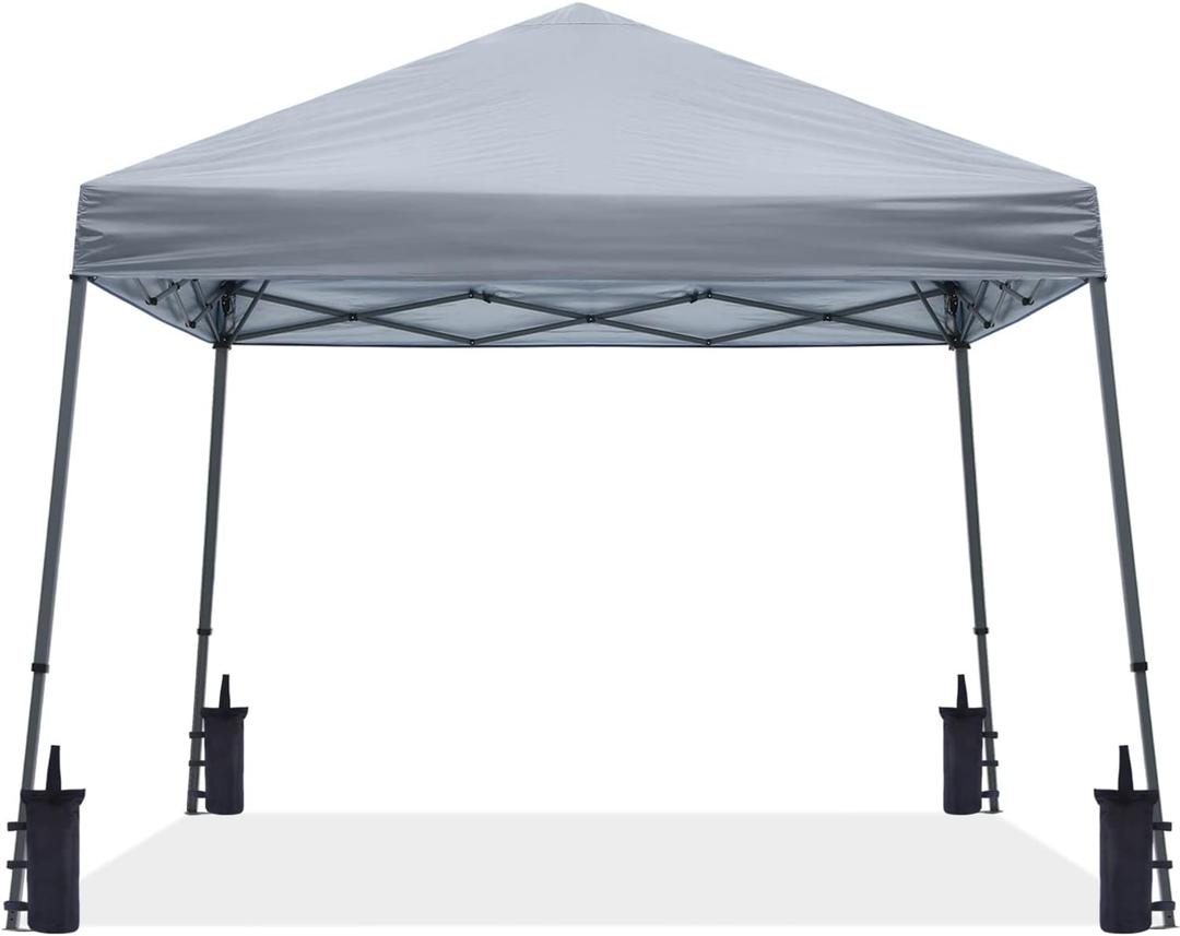 ABCCANOPY Stable Pop up Outdoor Canopy Tent 10 x 10 ft Base / 8 x 8 ft Top, Gray