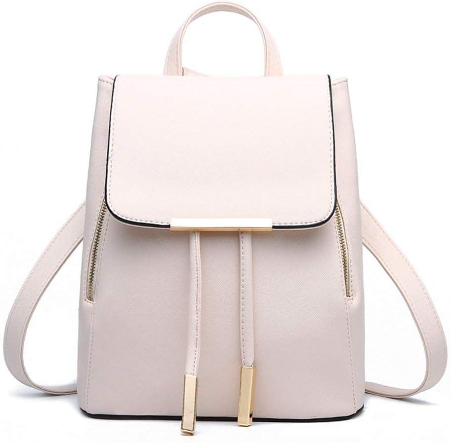 Pahajim Womens Trendy Backpack Purses PU Leather Travel Rucksack for Ladies Cute Daypacks Bags (White)
