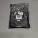 Jeanerlor Natural Cotton Linen Green Decorative 12"x20" Throw Pillow Case Cushion Cover with Twin Needles Stitch on Edge for Lumbar, (30 x 50cm), 2 Pcs, Black