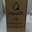 AQUAFIT 64 oz Water Bottle with Time Marker - Straw & Chug Lid - BPA Free Half Gallon Gym Water Bottle with Handle - Big Gallon Jug (Gray, 64 Ounces)