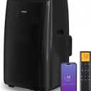 TURBRO 14,000 BTU Smart WiFi Portable Air Conditioner, Cooling up to 600 Sq Ft, 3 in 1 Functions, with Remote, Supports Alexa Control, Greenland