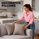 Throw Pillows with Inserts Included, 18x18 Couch Pillows,Throw Pillows for Couch,Olive Green Throw Pillow 2 Pack,Romantic Pink