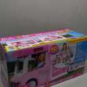Barbie Camper Playset, 3-in-1 DreamCamper with Pool & 50 Accessories, Transforms into Doll-Sized Truck, Boat & House 