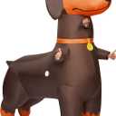 Spooktacular Creations Adults Inflatable Costumes, Dachshund Blow Up Suit, Inflatable Dog Outfit for Halloween Parties (X-Large(75In))