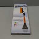 EcoNour 27" Aluminum Ice Scrapers for Car Windshield | Car Snow Scraper Window and Snow Brush with Ergonomic Foam Grip Winter Accessories (Orange)