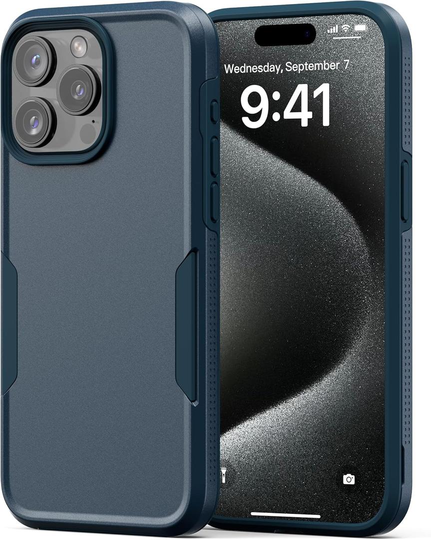 NTG2023 New Designed for iPhone 15 Pro Max Case, Heavy-Duty Tough Slim Shockproof [2 Layer Structure][Military Grade Protection] Phone Case for iPhone 15 Pro Max(6.7 Inch), Blue
