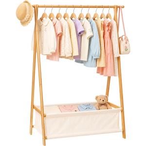 Homde Sturdy Kids Clothes Rack: 66 lb Capacity for Growing Wardrobe Needs