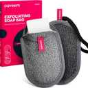 Soap Saver Bag, Rough and Soft Exfoliation Soap Pouch for Bar Soap, Soap Mesh Pocket Bar Holder for Washing Body, Soap Sack Sponge Bag for Shower Bath (2 Pack)