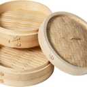 Joyce Chen 2-Tier Bamboo Steamer Baskets, 10-Inch