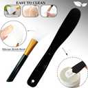 4Pcs Silicone Mixing Bowl DIY Hair Color Mixing Bowls for Home Salon Spa Face Skin Applicator Bowl, Black