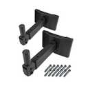 BIGalleons HW-339 Wall Mount Speakers Brackets Support up to 100lbs Swivel & Tilt, PA Speaker Wall Mount for Large Speakers, Mounting Screws Hidden(2 Packs, Black)