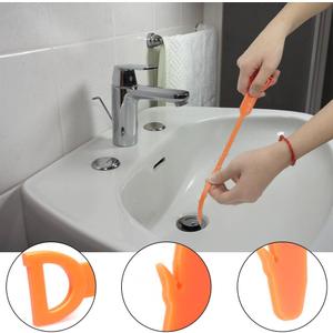 Forlivese Drain Snake, Drain Clog Remover,Hair Snake Tool Drain Opener,Sink Snake for Sewer Kitchen Sink Bathroom Tub Toilet Clogged Drains Relief Cleaning Tool, 2 Pack 25 Inch