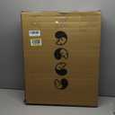 CAWS 22" W Black End Table, Tempered Glass Rectangle Side Table, Night Stand, Modern Minimalist Table, 21.97"L x 18"W x 22"H