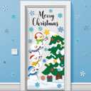 Containlol Christmas Bulletin Board Decorations Set Merry Christmas Classroom Door Decorations Winter Snowman Snowflake Paper Cutouts Xmas Tree Wall Stickers Decals for Chalkboard Home Office Party