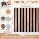 30 Pcs Faux Wood Slat Peel and Stick Wallpaper Tiles, 11.8"x11.8" Ultralight PVC Self-Adhesive Wallpaper Decals Wall Decor for Bedroom, Bathroom, Kitchen Backsplash, Farmhouse Interior