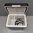 Iceblue Mini Fridge, 13 Display Modes Adjustable LED Light Mirror Gaming Mini Fridge, 4 Liter /6 Cans Gaming Small Refrigerator, AC/DC Dualuse Beverage Skincare Fridge for Bedroom,Gift  Black