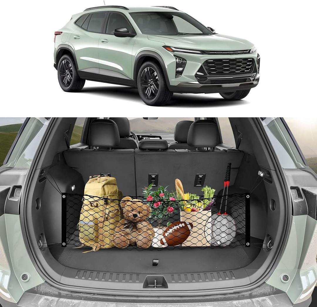 Karltys Envelope Style Cargo Net for Chevy Trax 2024 2025 2026, Elastic Heavy Duty Rear Trunk Mesh Cargo Netting Storage Organizer for 2025 Chevrolet Trax Accessories