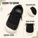 Baby First-Walking Shoes 1-4 Years Kid Shoes Trainers Toddler Infant Boys Girls Soft Sole Non Slip Cotton Canvas Mesh Breathable Lightweight TPR Material Slip-on Sneakers Outdoor
