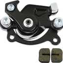 HIAORS Rear Disc Brake Caliper Pads for 79cc 97cc 100cc 2.8hp Coleman CT100U CC100X Baja Doodle Bug DB30 Monster Mega Moto MM-B80 B105 Motovox Mini Bike 49cc 50cc Syx Moto Holeshot Pocket Dirt Bike (Black)
